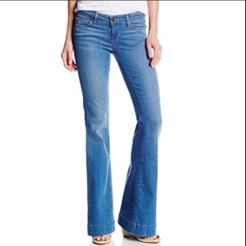 PAIGE Fiona Low Rise Flare Jeans Size 27 Y2K Stretch Denim